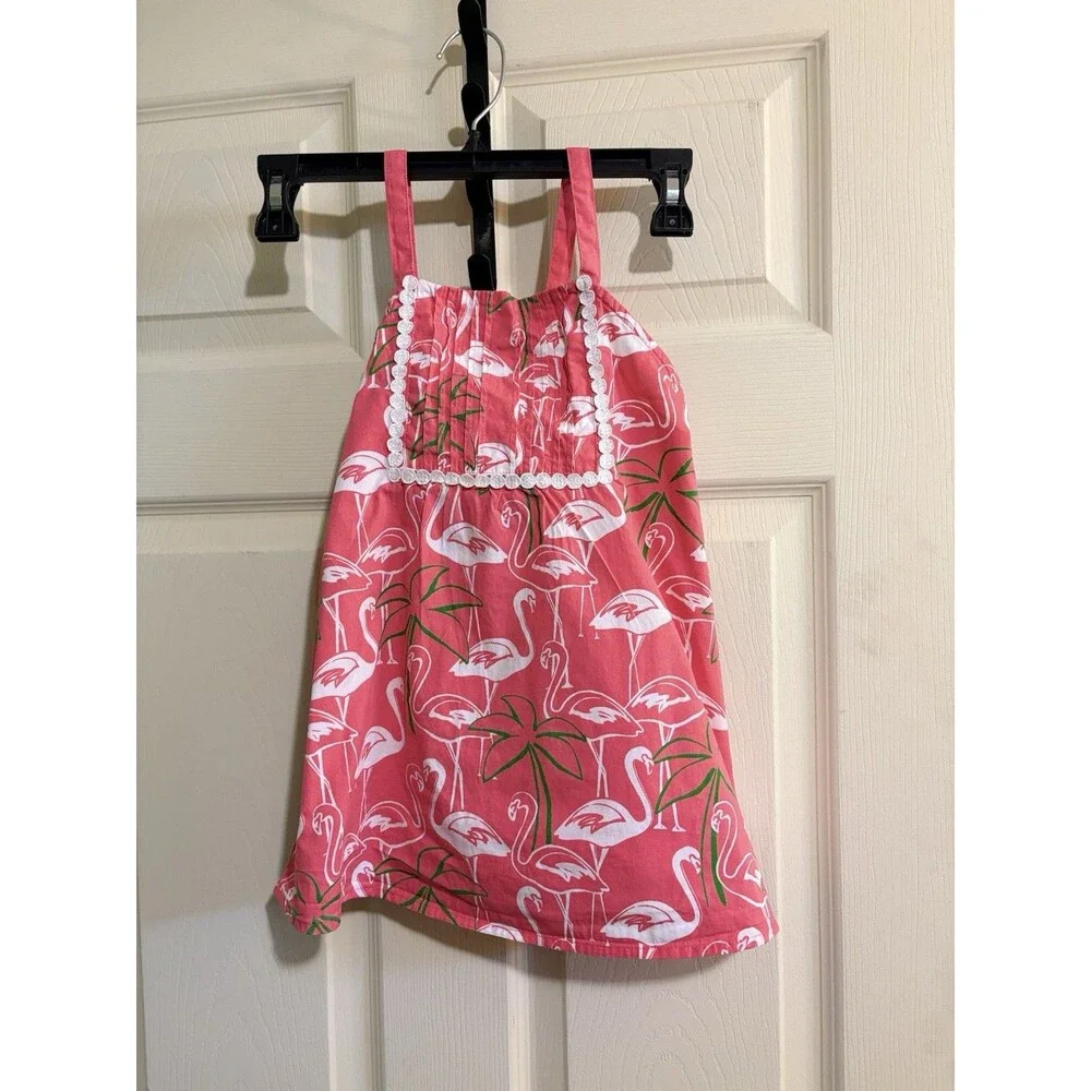 Gymboree Girls Size 9 Tank Top Cotton Palm Tree Beach Flamingo Cotton Summer